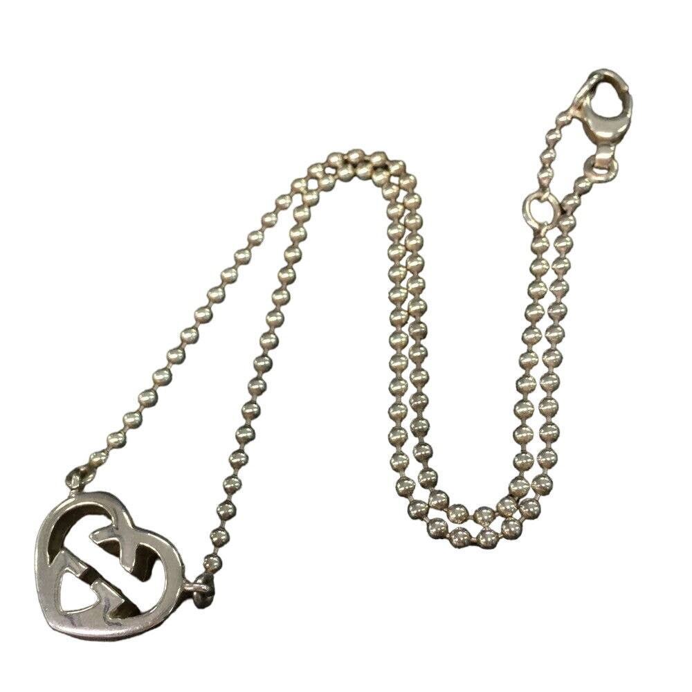 Authentic Gucci Interlocking G Heart Silver 925 P… - image 2